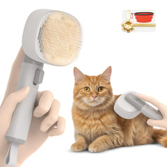 Self-Cleaning Cat Shedding Brush w/Free Pet Bowl
